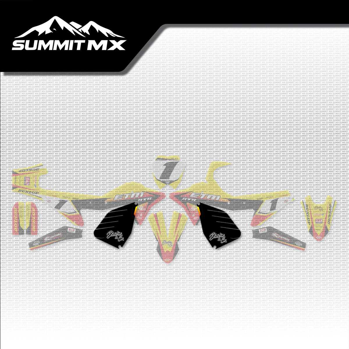 Suzuki Inspired ETM RTR Battery Decals placement on the full kit