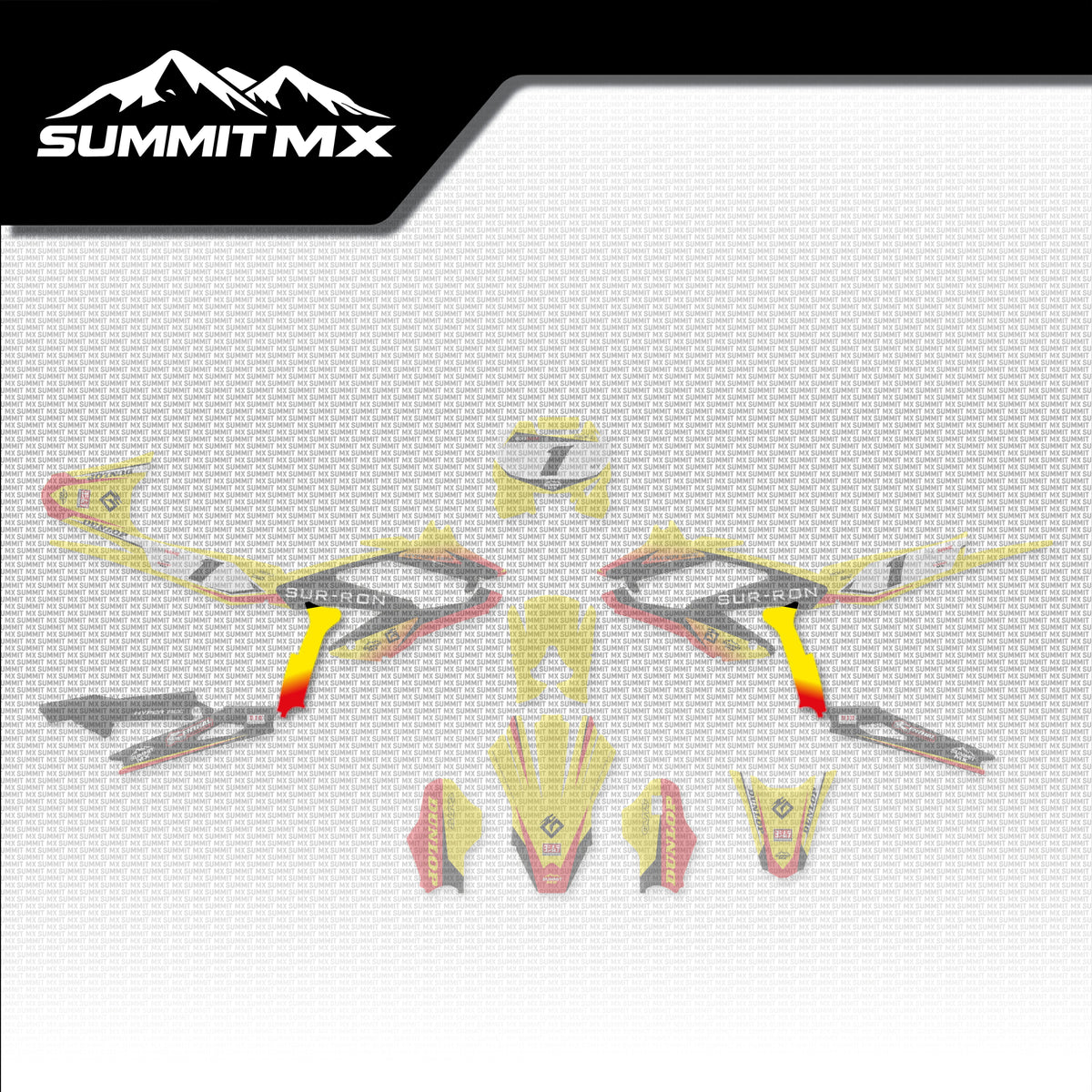 Suzuki Inspired Hyper Bee Frame Decals placement on the full kit