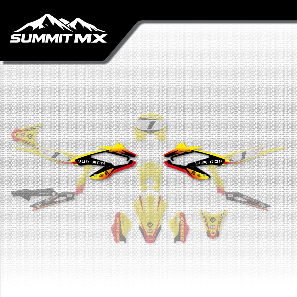 Suzuki Inspired Hyper Bee Side Shroud Decals placement on the full kit