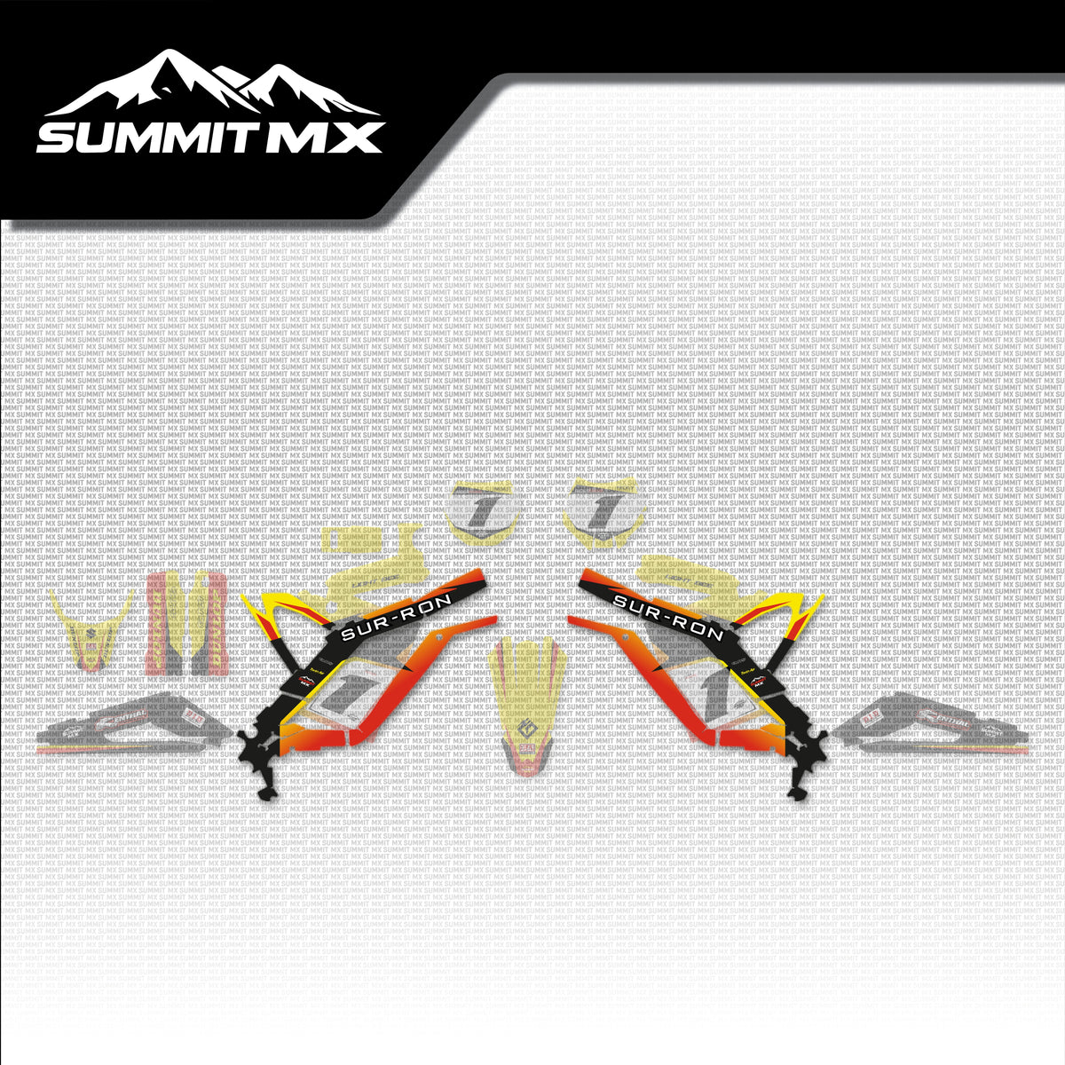 Suzuki Inspired Light Bee Frame Decals placement on the full kit