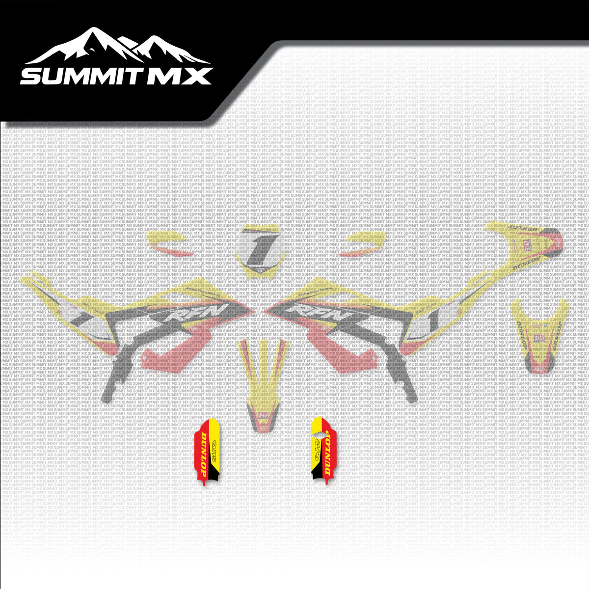 Suzuki Inspired RFN Warrior Pro SX-E15 Fork Guard Decals placement on the full kit