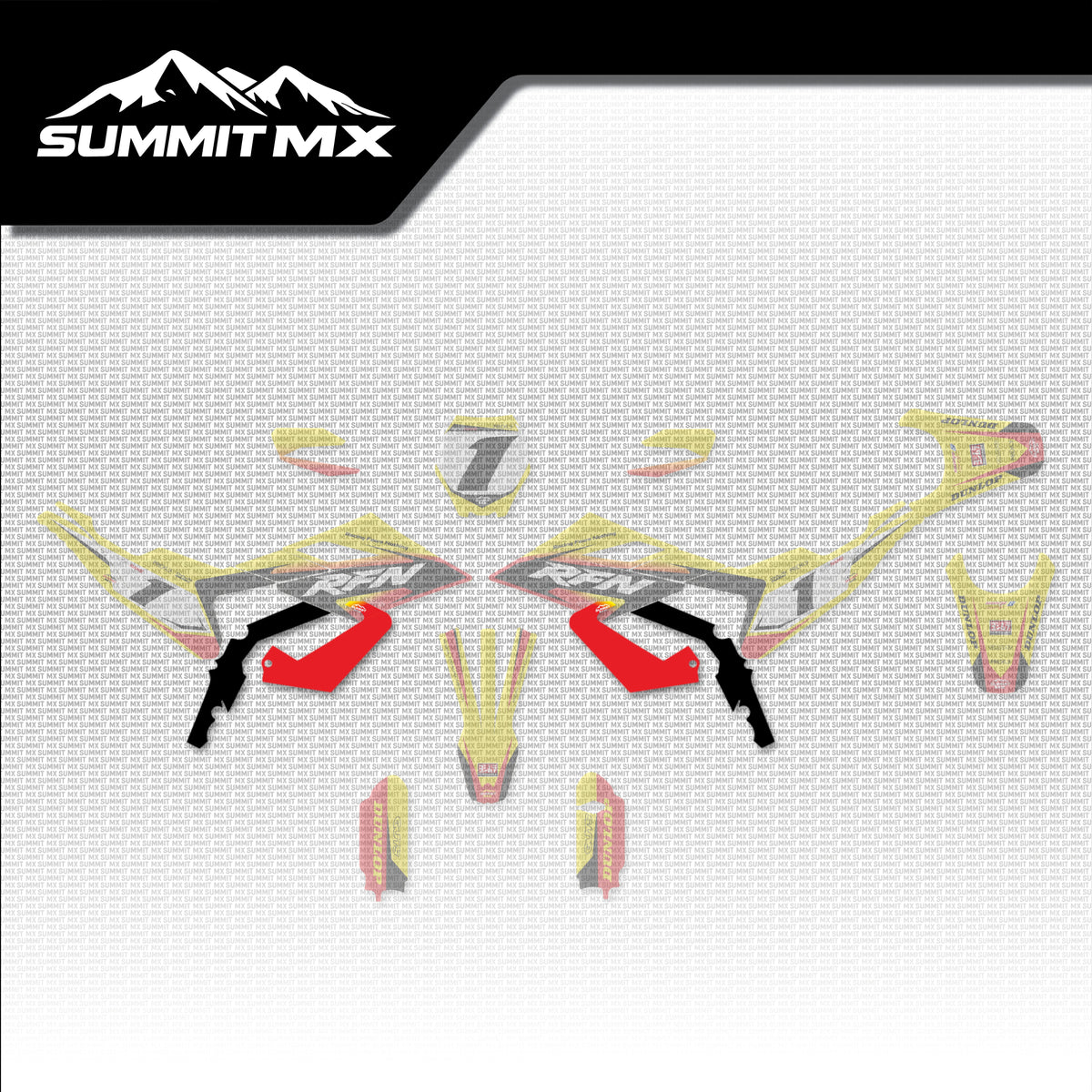 Suzuki Inspired RFN Warrior Pro SX-E15 Frame Decals placement on the full kit