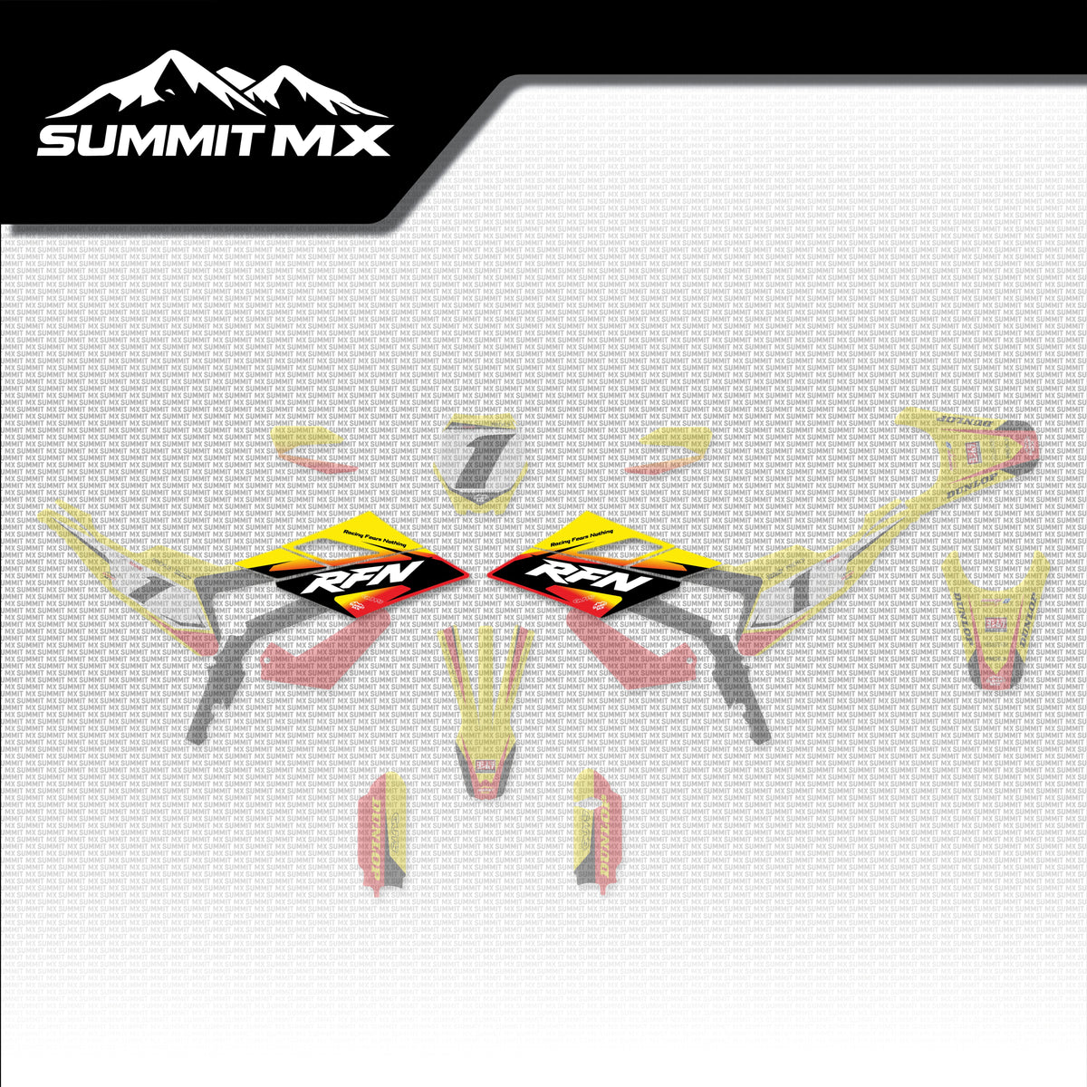 Suzuki Inspired RFN Warrior Pro SX-E15 Front Shroud Decals placement on the full kit