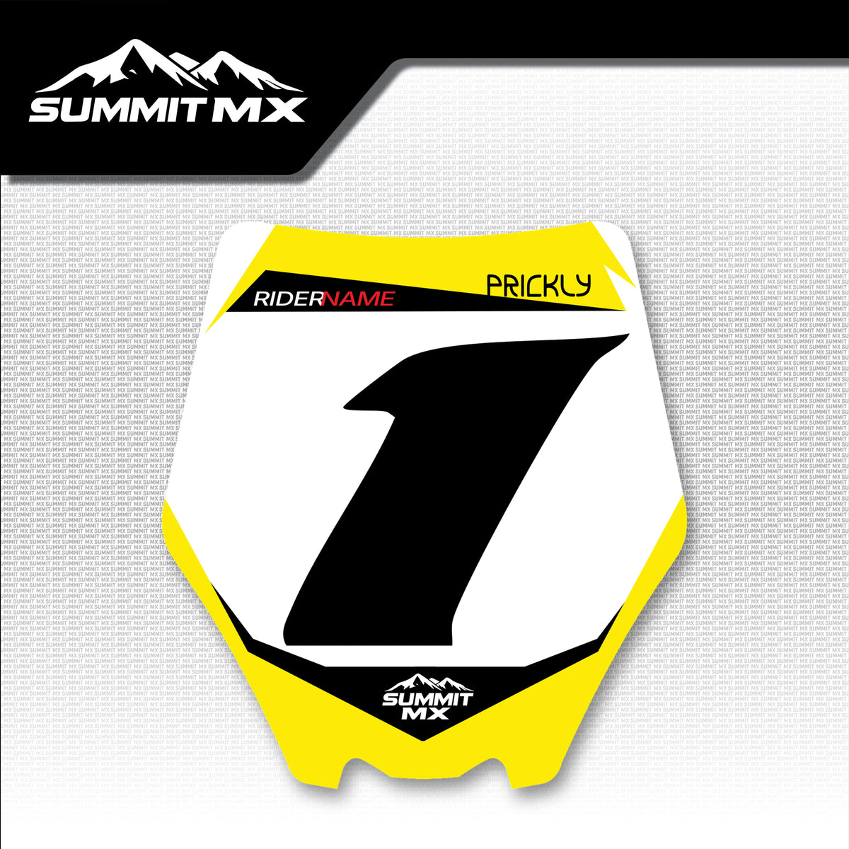 Suzuki Inspired RFN Warrior Pro SX-E15 Number Plate Decal