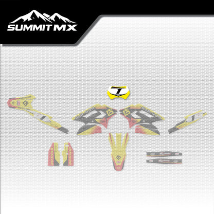 Suzuki Inspired Storm Bee Number Plate Decal placement on the full kit