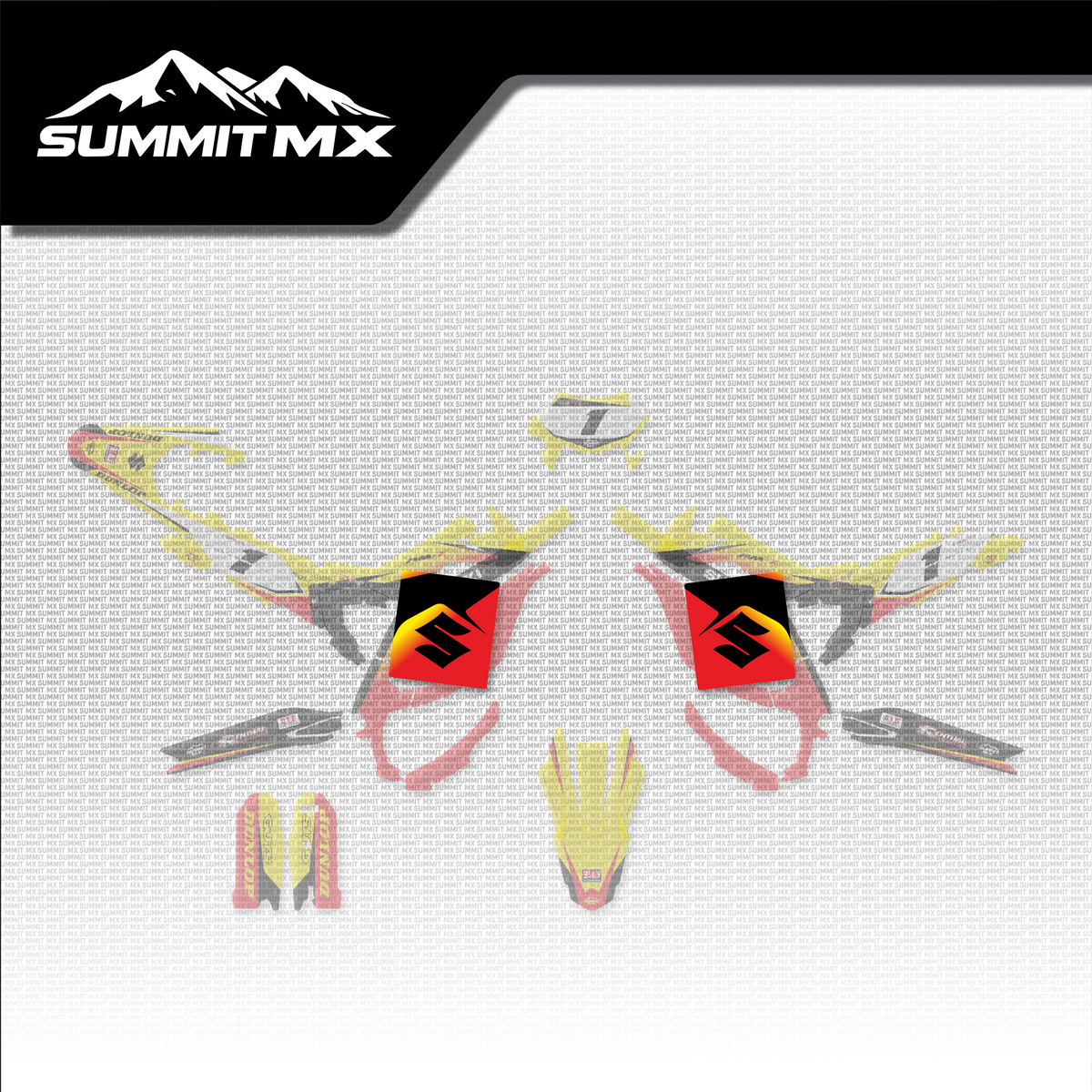 Suzuki Inspired Ultra Bee Battery Decal shown in place on the full kit layout