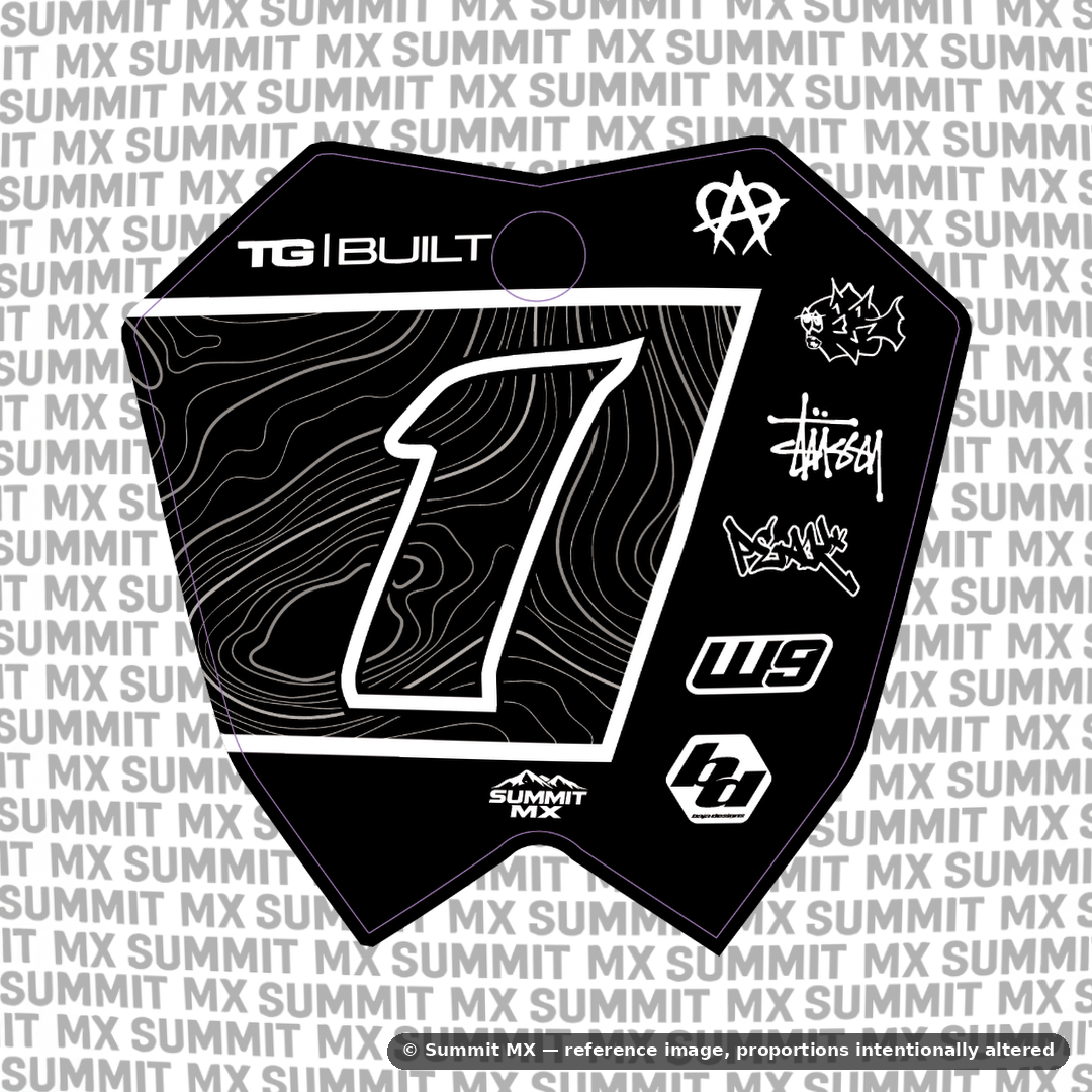 Switchback number plate decal cut for the RTR number plate