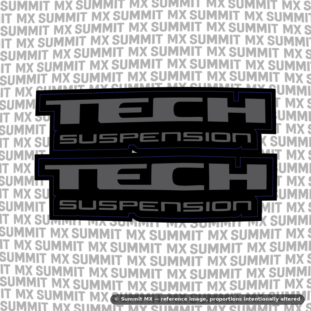 Tech fork tube decal in gray colorway — Summit MX