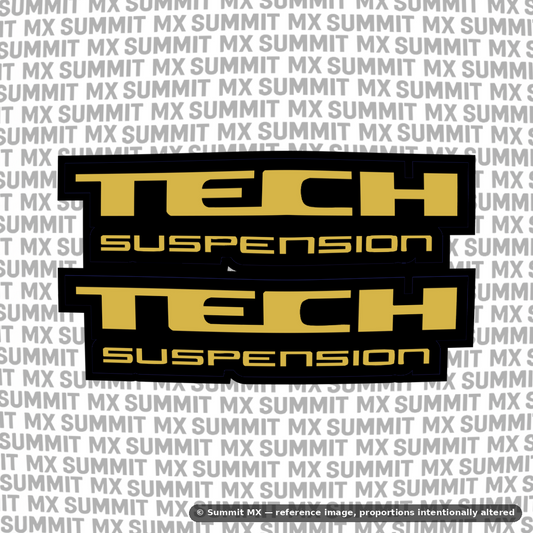 Tech fork tube decal in gold colorway — Summit MX