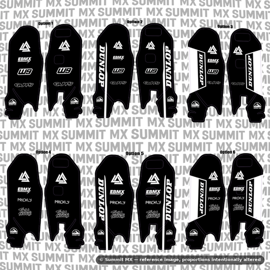 Surron Ultra Bee fork guard decal option 1 design — Summit MX