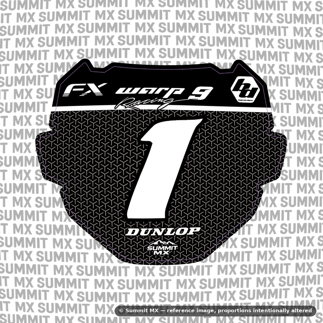 Vertex number plate decal cut for the ODI number plate