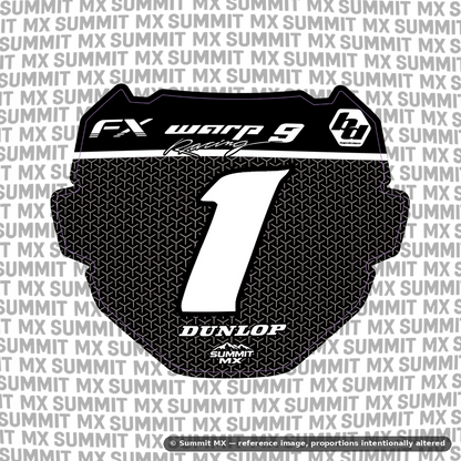 Vertex number plate decal cut for the ODI number plate