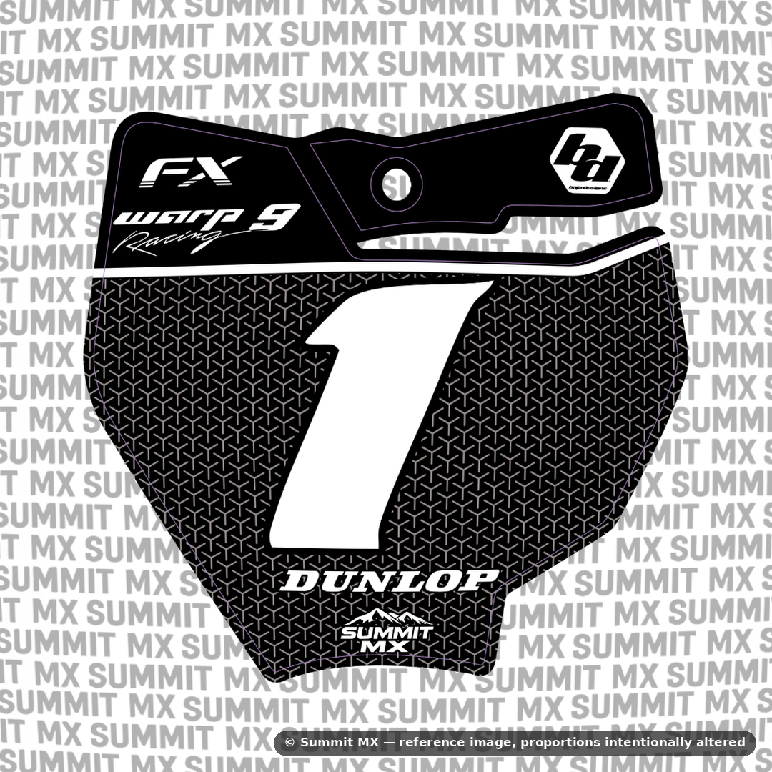 Vertex number plate decal cut for the KTM 65 number plate