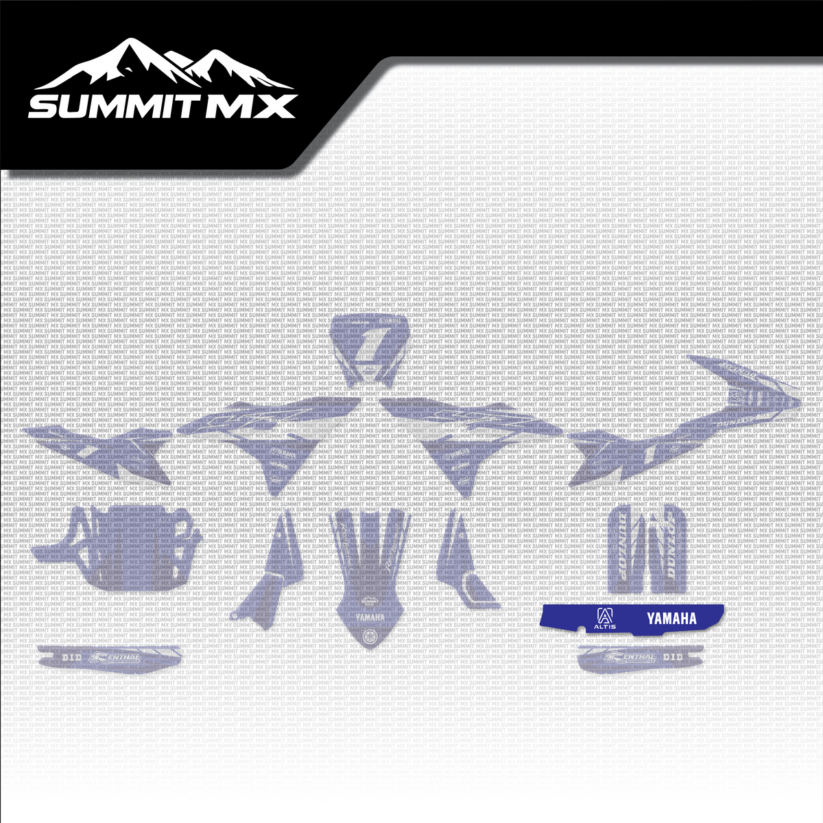 Yamaha Inspired Altis Delta Chain Guide Decal placement on the full kit