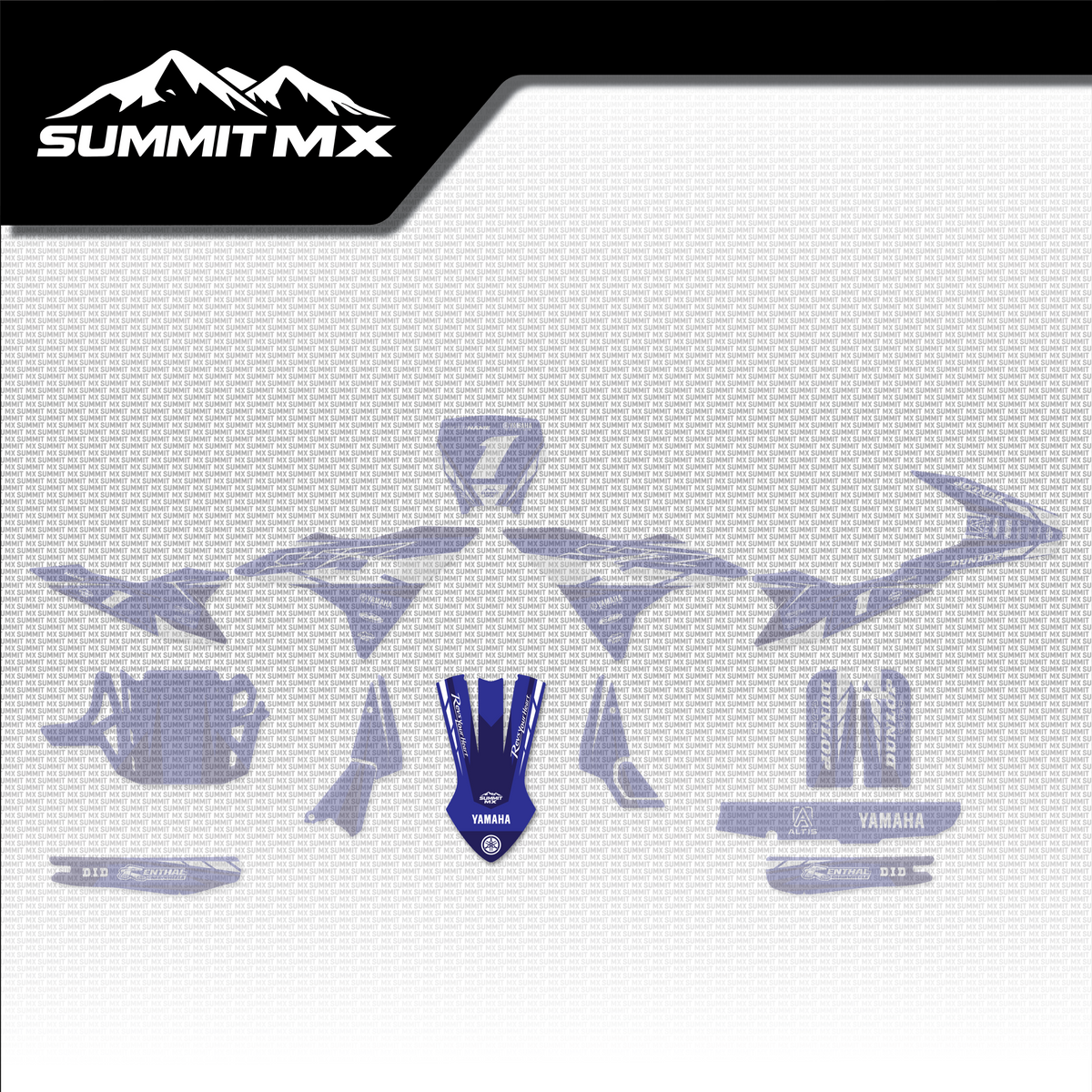 Yamaha Inspired Altis Delta Front Fender Decal placement on the full kit