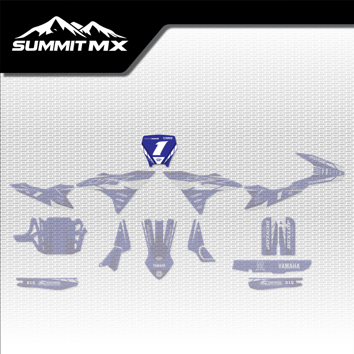 Yamaha Inspired Altis Delta Number Plate Decal placement on the full kit