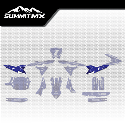 Yamaha Inspired Altis Delta Side Number Plate Decals placement on the full kit
