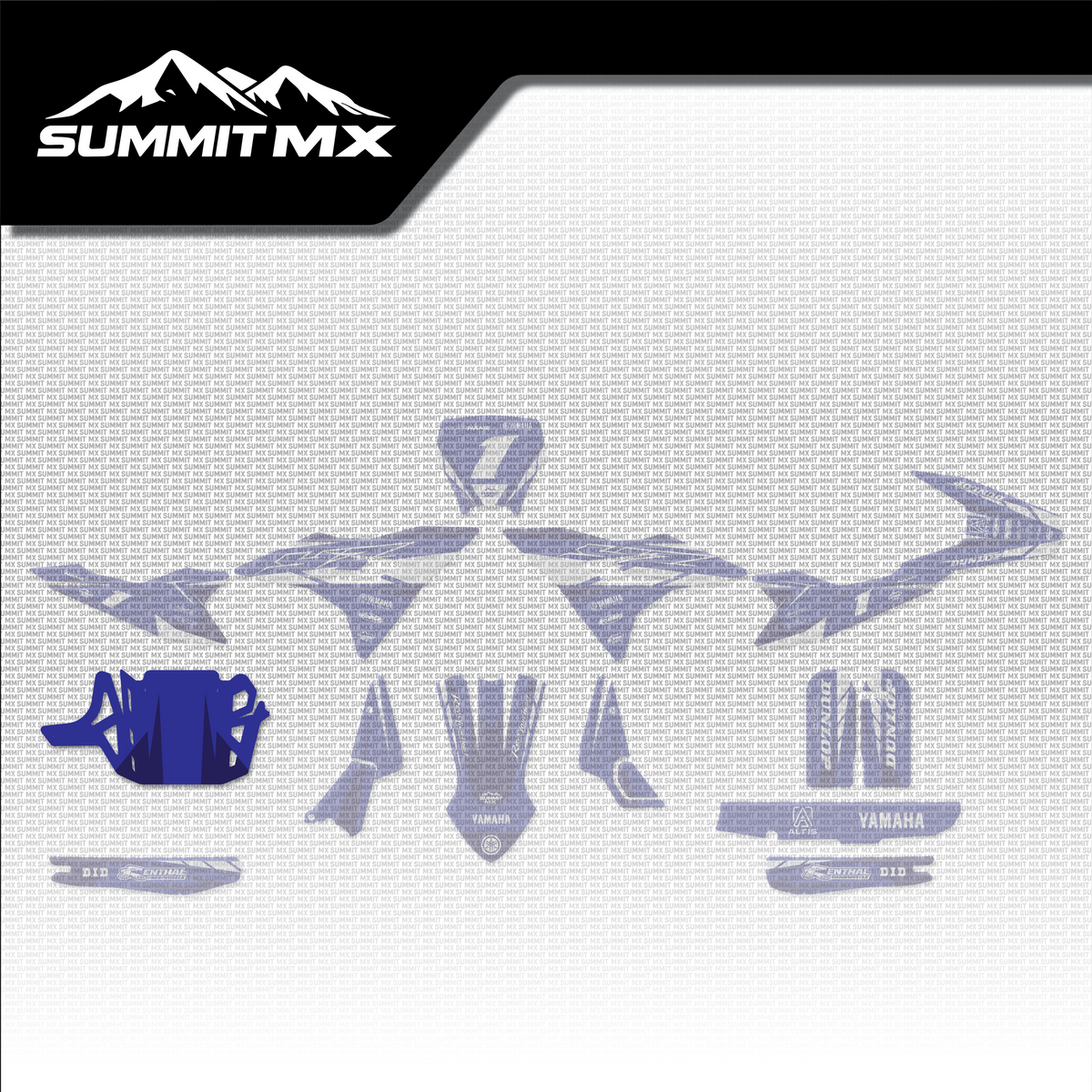 Yamaha Inspired Altis Delta Skid Plate Decal placement on the full kit