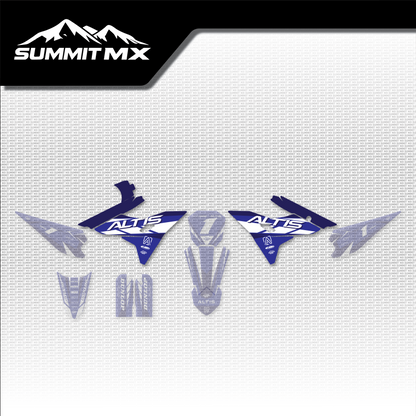 Yamaha Inspired Altis Sigma Front Shroud Decals placement on the full kit