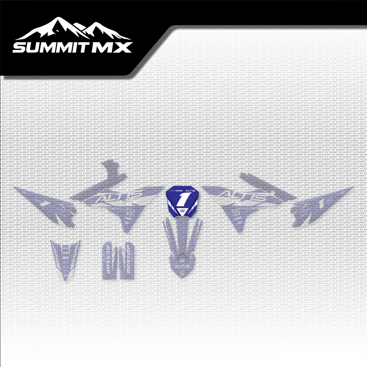 Yamaha Inspired Altis Sigma Number Plate Decal placement on the full kit