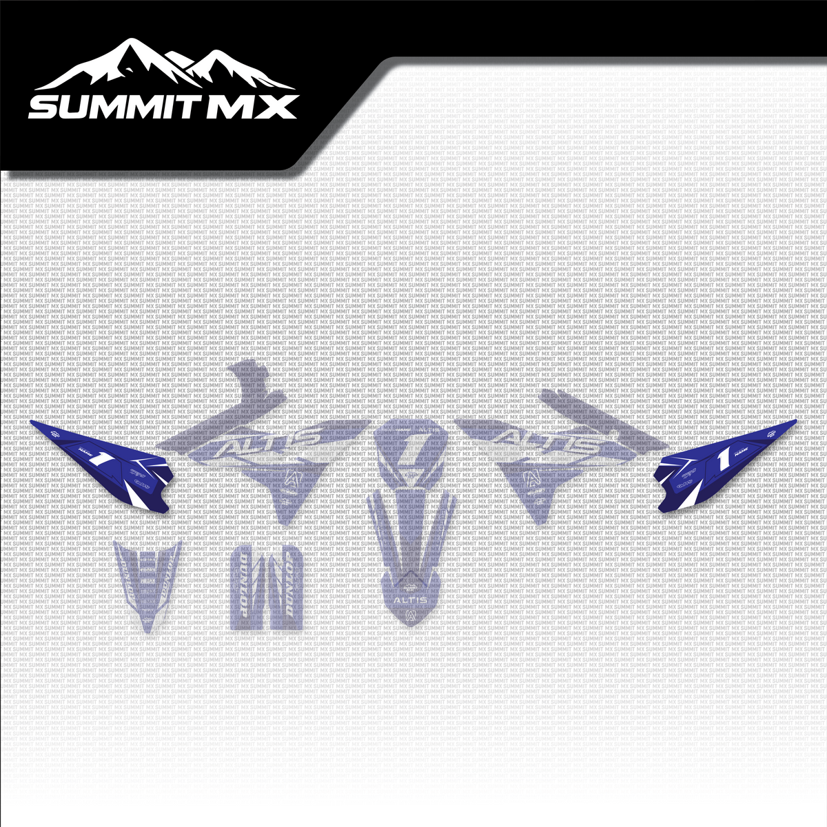 Yamaha Inspired Altis Sigma Side Number Plate Decals placement on the full kit