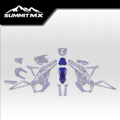 Yamaha Inspired E-Ride Pro Front Fender Decal placement on the full kit