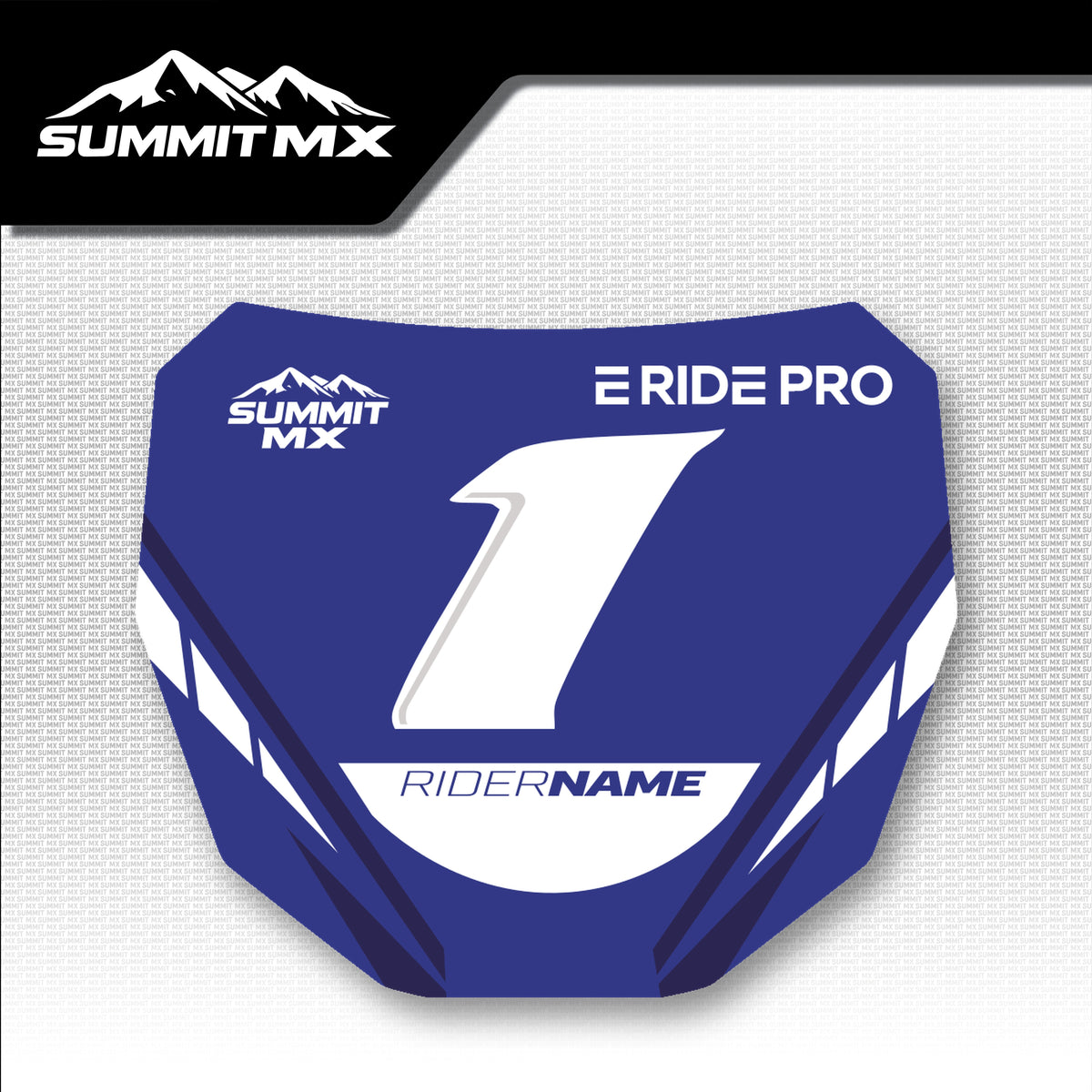 Yamaha Inspired E-Ride Pro Number Plate Decal