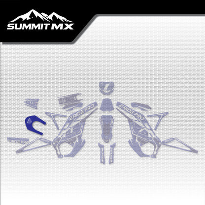 Yamaha Inspired E-Ride Pro Rear Mud Guard Decal placement on the full kit