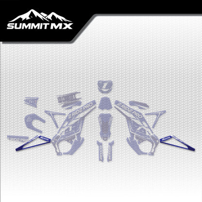Yamaha Inspired E-Ride Pro Swing Arm Decals placement on the full kit