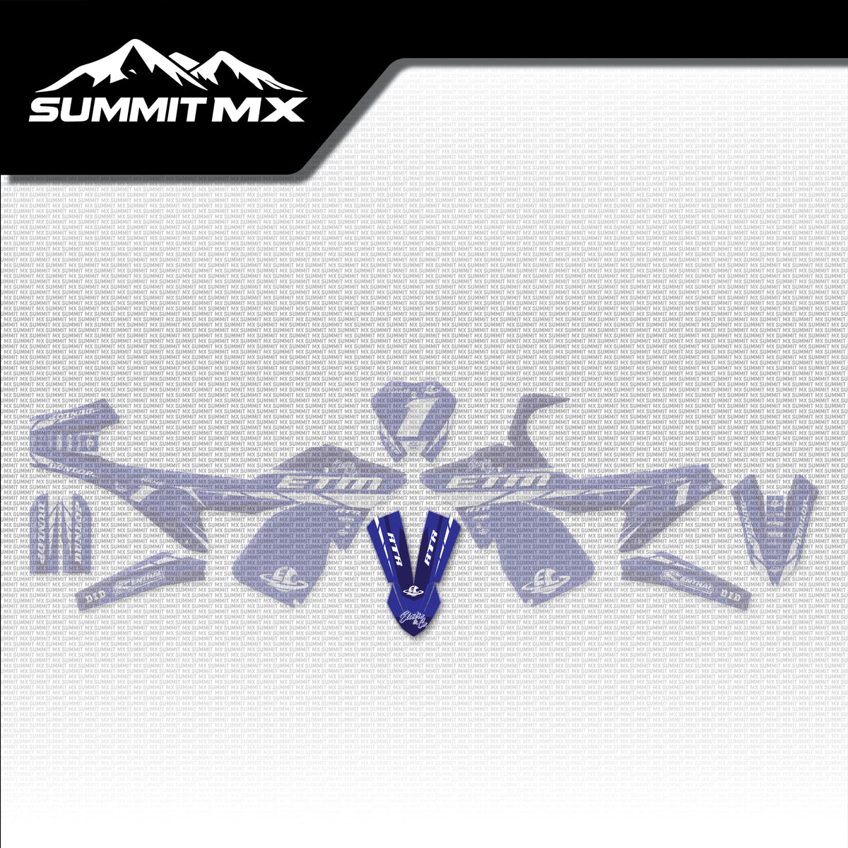 Yamaha Inspired ETM RTR Front Fender Decal placement on the full kit