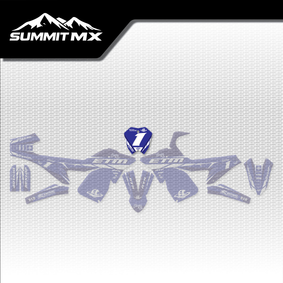 Yamaha Inspired ETM RTR Number Plate Decal placement on the full kit