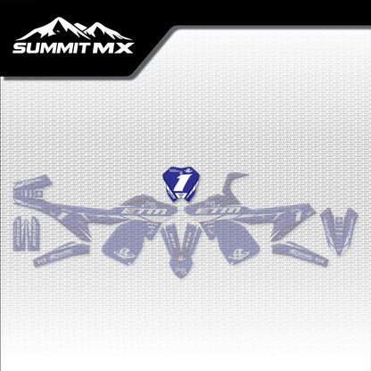 Yamaha Inspired ETM RTR Number Plate Decal placement on the full kit
