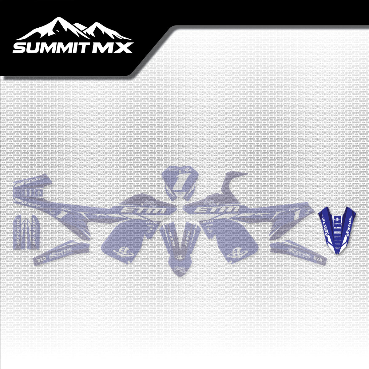 Yamaha Inspired ETM RTR Rear Fender Decal placement on the full kit