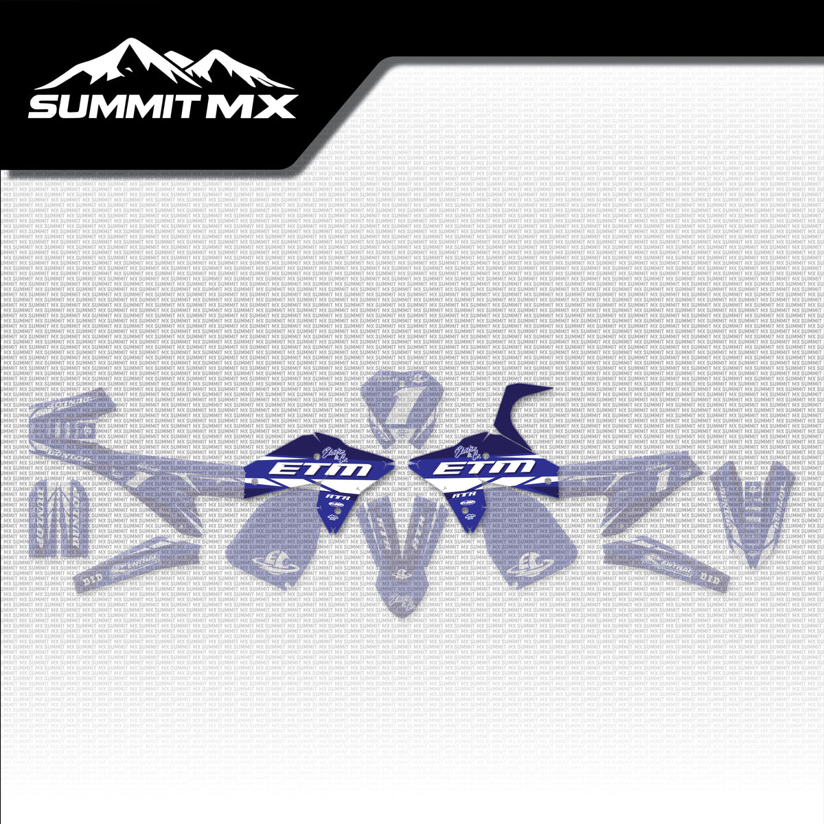 Yamaha Inspired ETM RTR Side Shroud Decals placement on the full kit