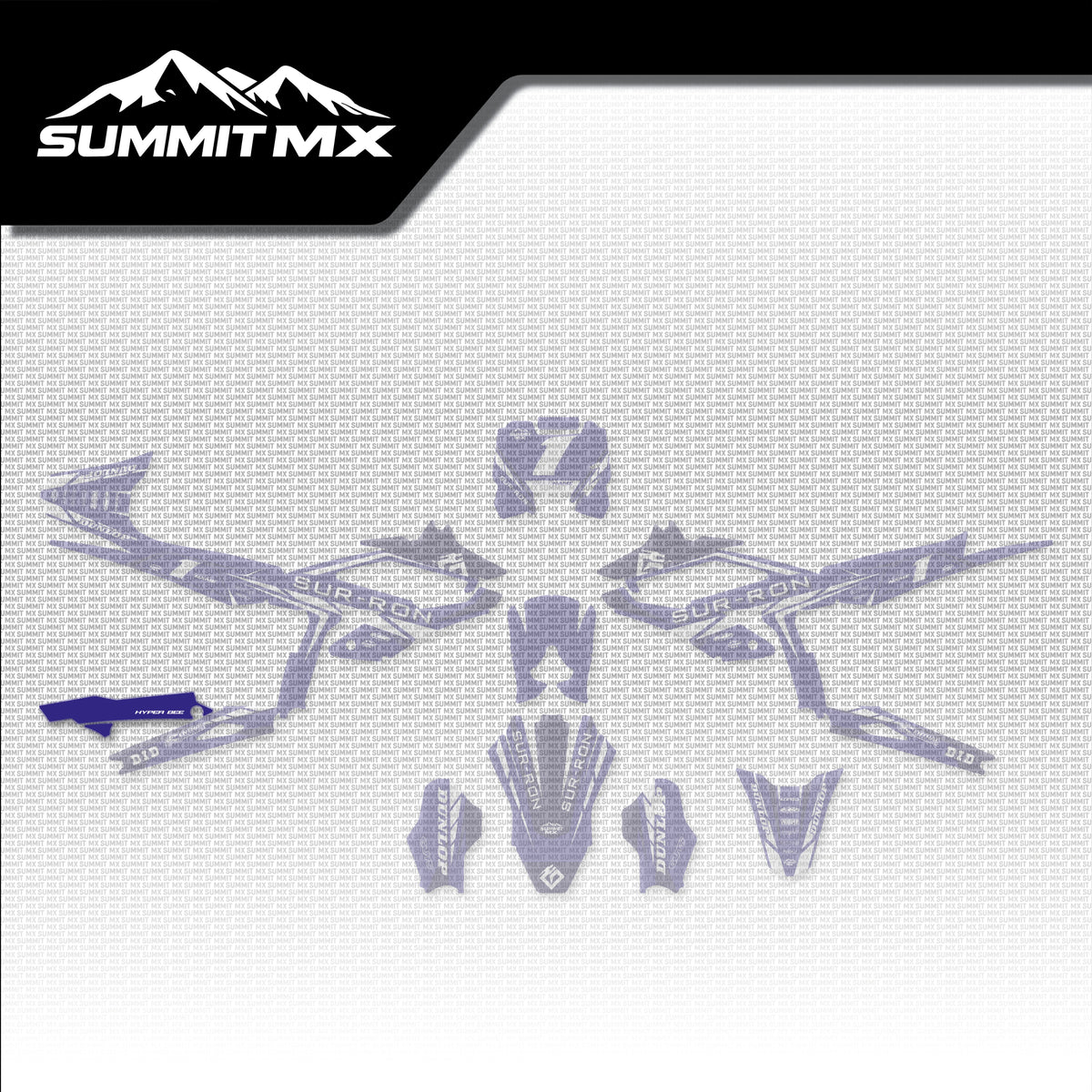 Yamaha Inspired Hyper Bee Chain Guide Decal placement on the full kit