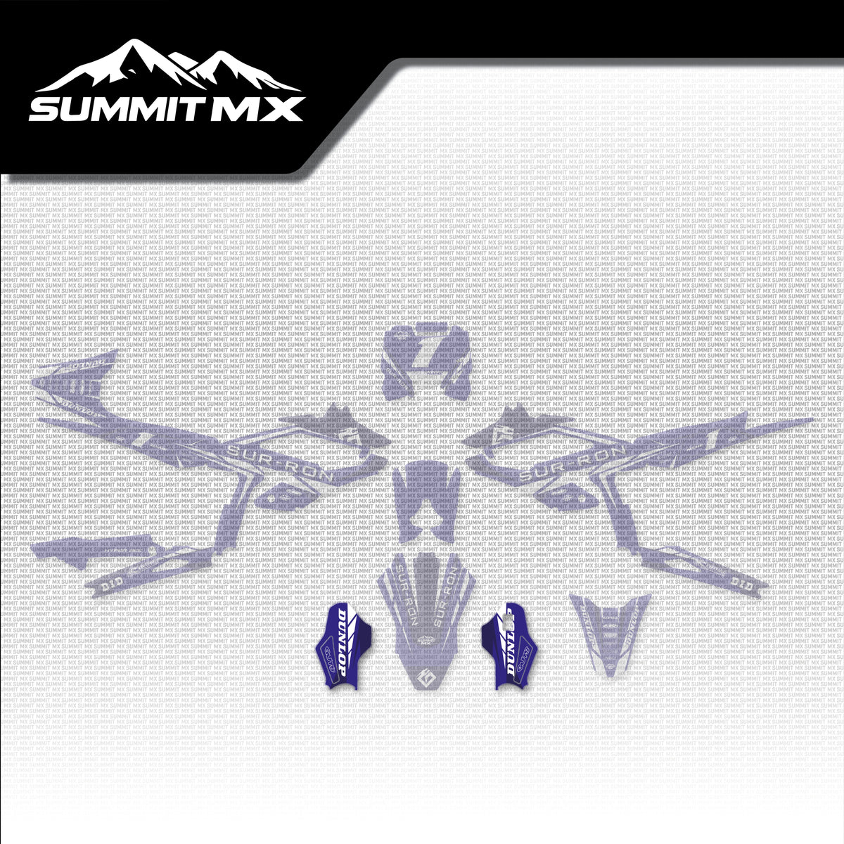 Yamaha Inspired Hyper Bee Fork Guard Decals placement on the full kit
