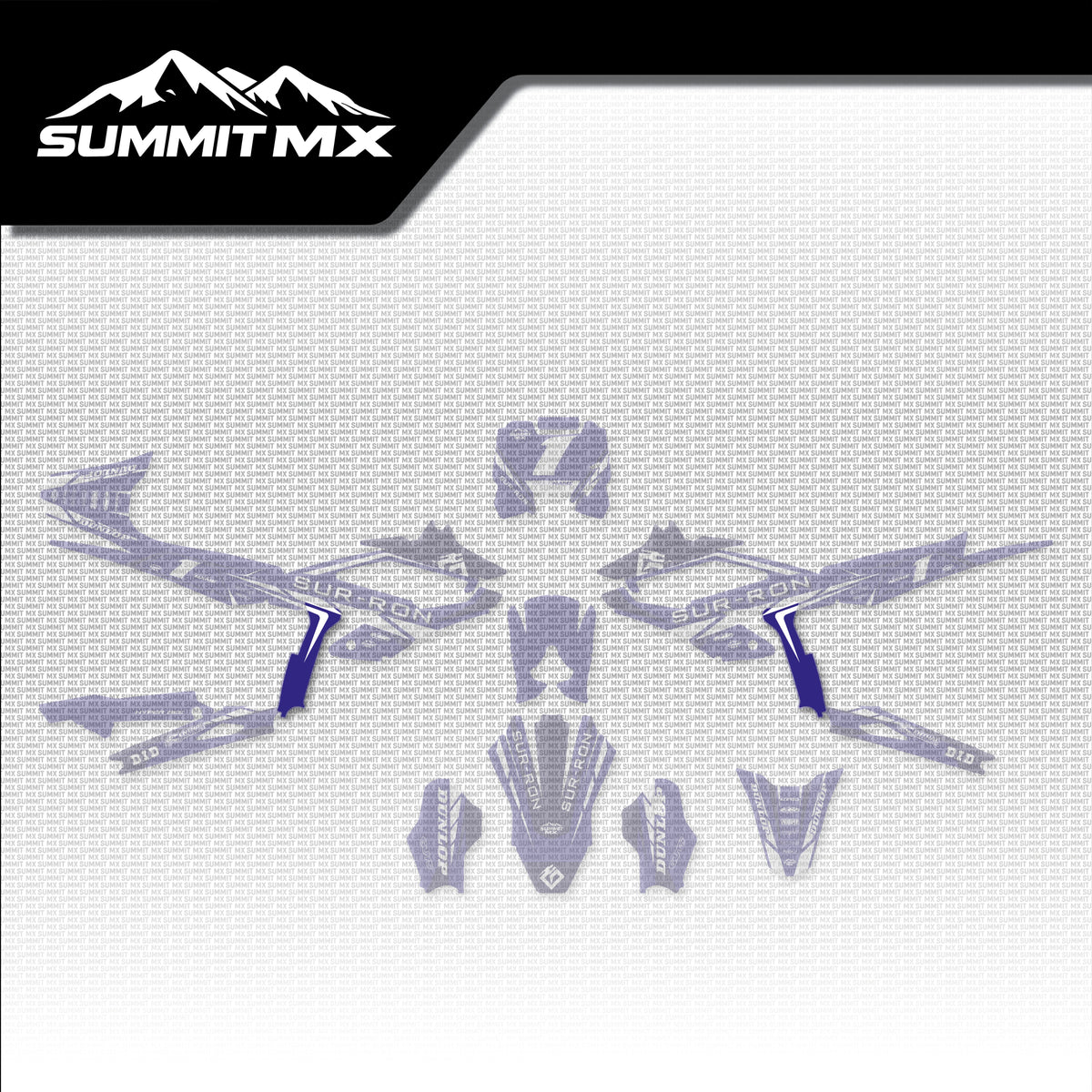 Yamaha Inspired Hyper Bee Frame Decals placement on the full kit