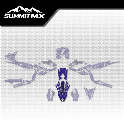 Yamaha Inspired Hyper Bee Front Fender Decal placement on the full kit