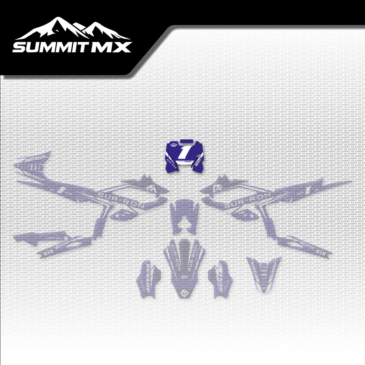 Yamaha Inspired Hyper Bee Number Plate Decal placement on the full kit