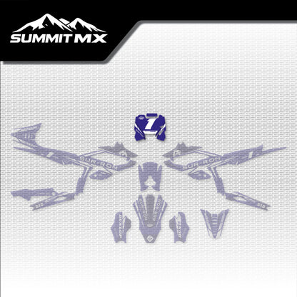 Yamaha Inspired Hyper Bee Number Plate Decal placement on the full kit