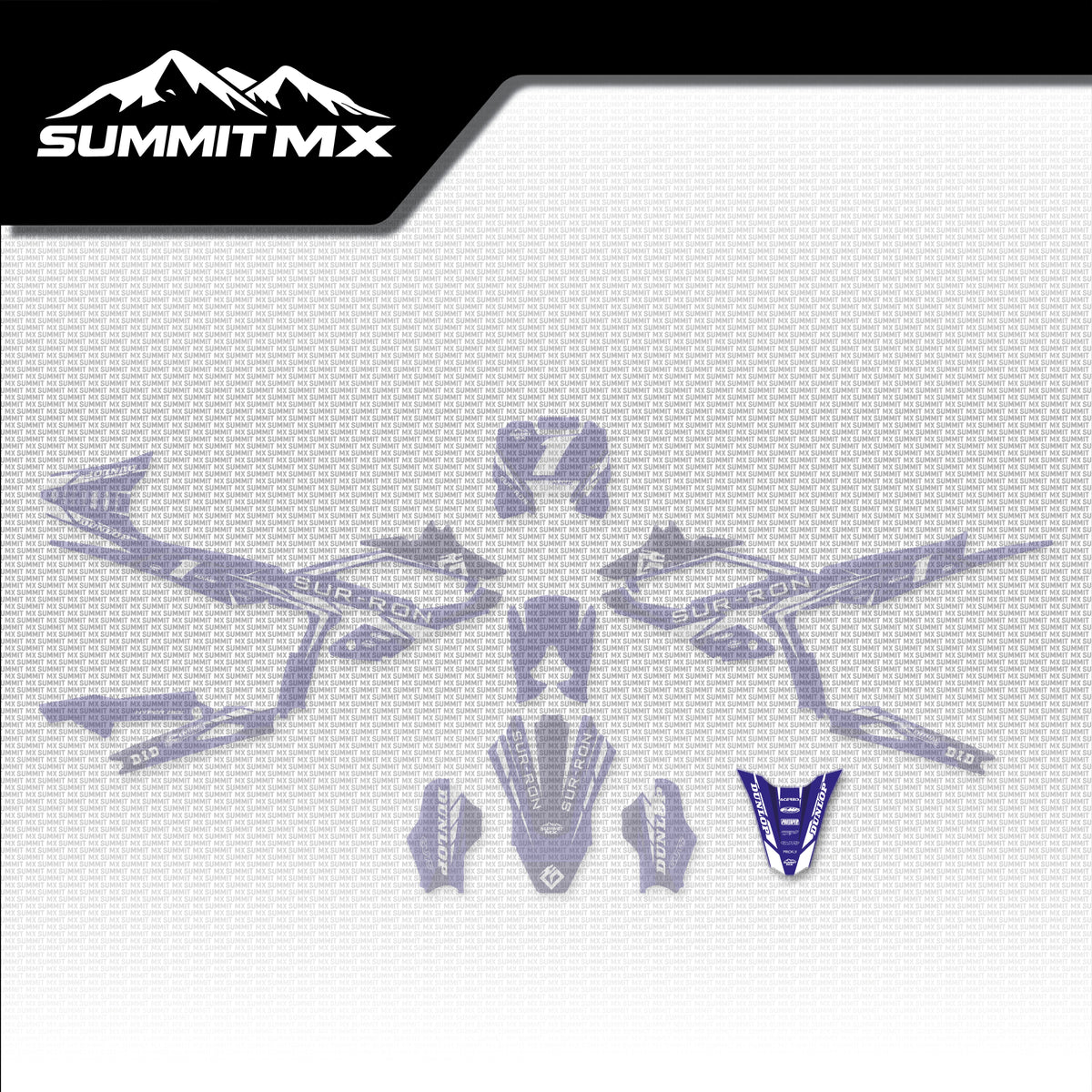 Yamaha Inspired Hyper Bee Rear Fender Decal placement on the full kit