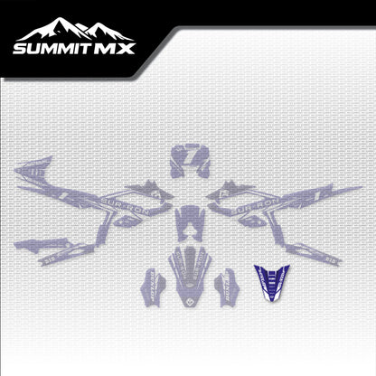 Yamaha Inspired Hyper Bee Rear Fender Decal placement on the full kit
