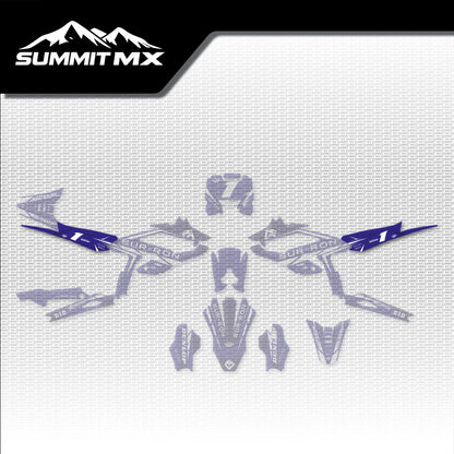 Yamaha Inspired Hyper Bee Side Number Plate Decals placement on the full kit