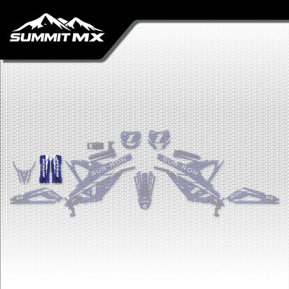 Yamaha Inspired Light Bee Fork Guard Decals placement on the full kit
