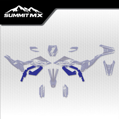 Yamaha Inspired RFN Warrior Pro SX-E15 Frame Decals placement on the full kit