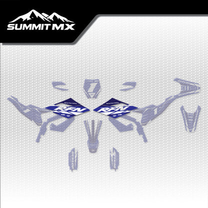 Yamaha Inspired RFN Warrior Pro SX-E15 Front Shroud Decals placement on the full kit