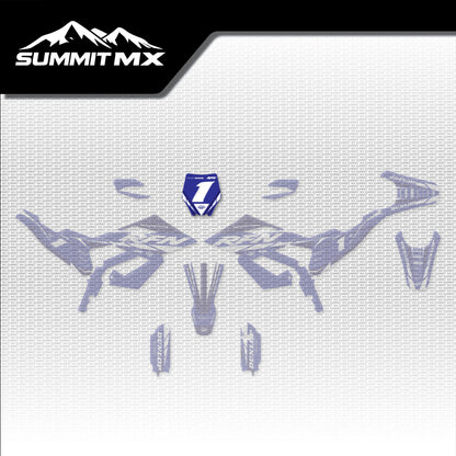 Yamaha Inspired RFN Warrior Pro SX-E15 Number Plate Decal placement on the full kit