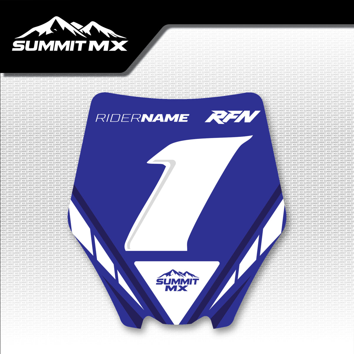 Yamaha Inspired RFN Warrior Pro SX-E15 Number Plate Decal