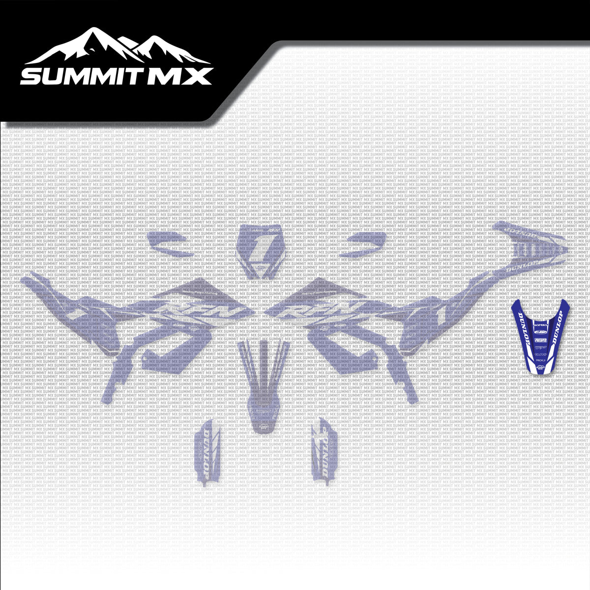 Yamaha Inspired RFN Warrior Pro SX-E15 Rear Fender Decal placement on the full kit
