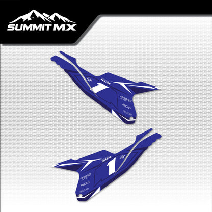 Yamaha Inspired RFN Warrior Pro SX-E15 Side Number Plate Decals